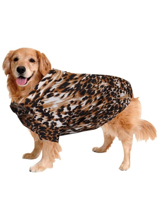 Sage Square Funky Soft Material Dog Shirt | Cool/Funky Print Pet | Soft Light Weight | Comfortable & Breathable Dog Clothing | Trendy Vest Outfit (Xxlarge - 28 Inch) (Leopard Print)  - Image 1