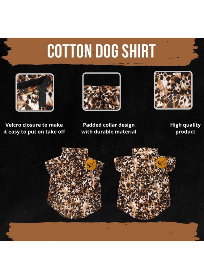 Sage Square Funky Soft Material Dog Shirt | Cool/Funky Print Pet | Soft Light Weight | Comfortable & Breathable Dog Clothing | Trendy Vest Outfit (Xxlarge - 28 Inch) (Leopard Print)  - Image 5