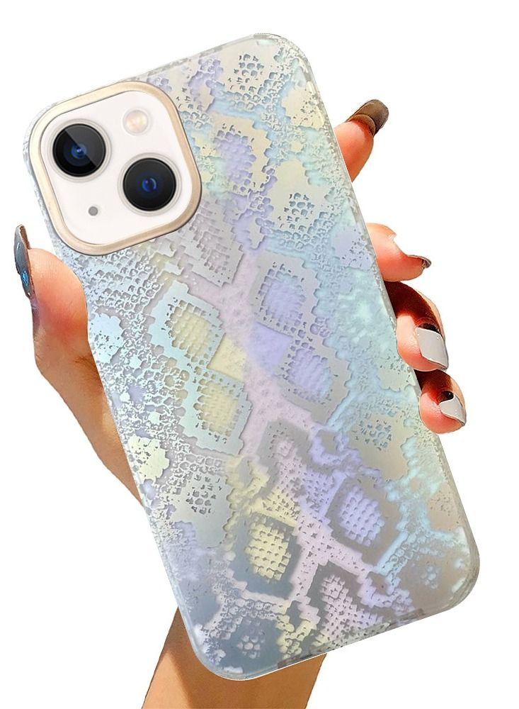 JOWAY حافظة آيفون 14 بلس طباعة ثلاثية الأبعاد مضادة للصدمات خلفية - Image 4