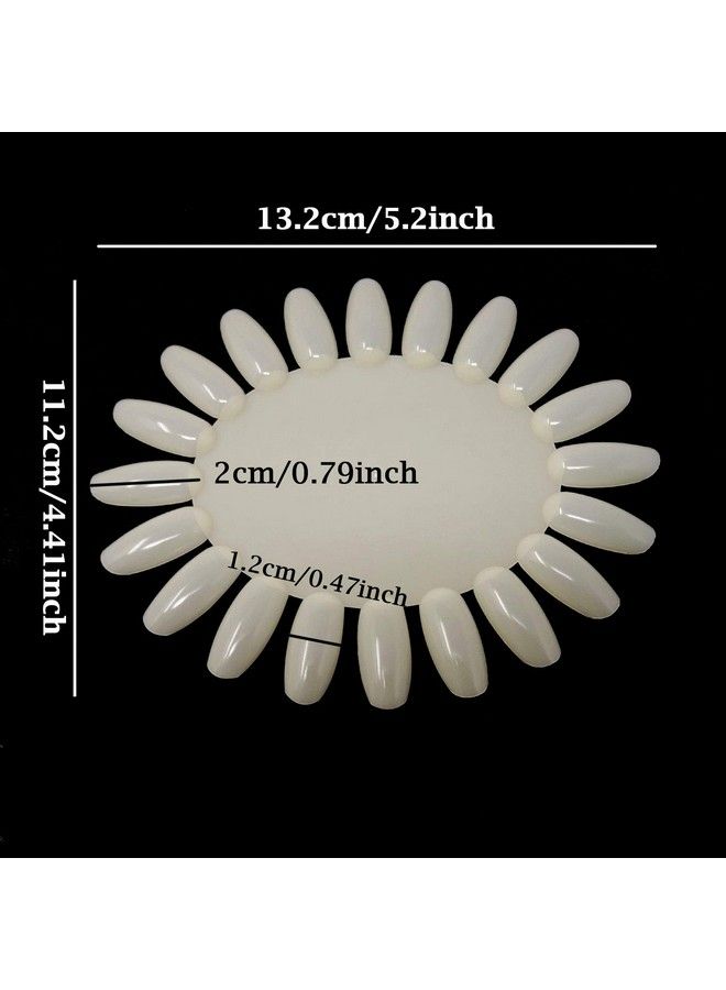 HONBAY 12Pcs Plastic 20 Tips False Nail Swatches Wheels Nail Art Color Polish Display Wheel For Manicure - Image 3