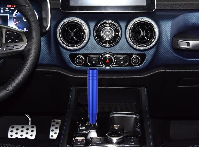 Abfer Tall Shift Knob Car Long Shifting Head Replace Weighted Gear Stick Shifter Knob Extension Fit Most Manual Automatic Transmission Vehicle, Blue - Image 3