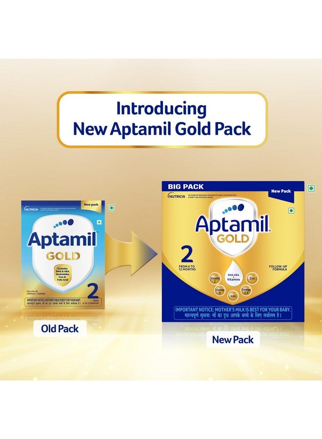 Aptamil Aptamil Gold Infant Formula Milk Powder for Babies - Stage 2 (6-12 Months) - with Prebiotics and DHA - 1.2 kgs - Large Pack - Image 2