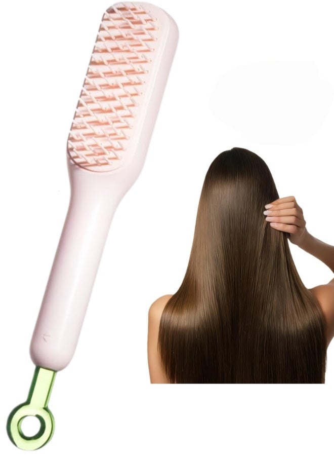 فرشاة شعر ذاتية التنظيف بمشط تدليك مضاد للكهرباء الساكنة، أسنان قابلة للسحب للتنظيف الفوري بنقرة واحدة، فرشاة فك تشابك الشعر للنساء والرجال، مناسبة لجميع أنواع الشعر والشعر الكيرلي والمفرود والناعم والسميك والويڤي والباروكة والإكستنشن، مقبض مريح مضاد للانزلاق، تصميم مطوّر بأسنان ناعمة غير مؤلمة لفك العقد وتشابك الشعر بسرعة، أداة تصفيف مثالية للاستخدام اليومي، سهلة التنظيف في ثوانٍ مع خاصية الرفع الفوري للشعر العالق، مناسبة للأطفال والكبار - Image 1
