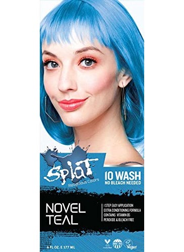 SPLAT Splat  Novel Teal  10 Wash No Bleach  Temporary Hair Dye 