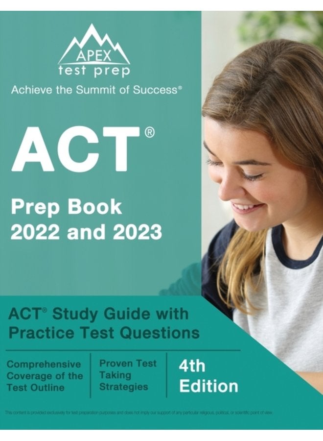 ACT Prep Book 2022 and 2023 ACT Study Guide with Practice Test Questions 4th Edition - Paperback