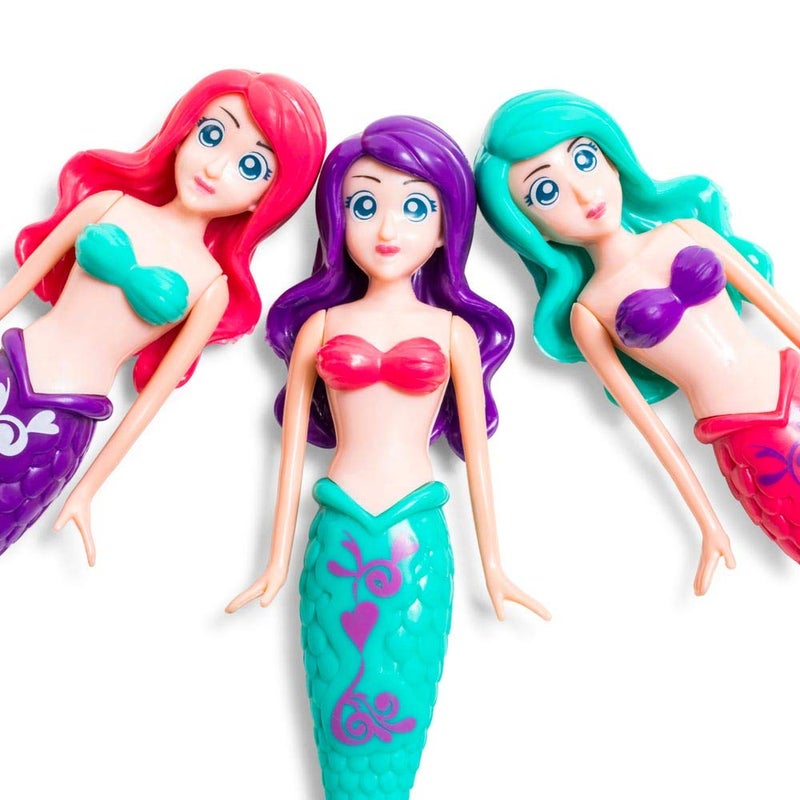 Banzai Fun Stuff Banzai Spring and Summer 3 Piece Magical Mermaid Dolls, in Assorted Colors - Image 2