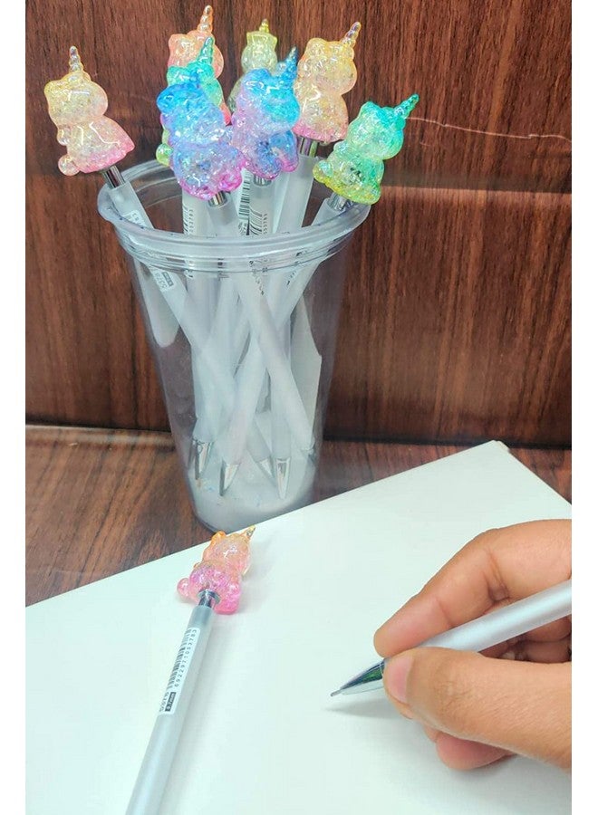 Tera13 TERA 13 Pencil for Girls (1 Pcs) Unicorn Theme Pencil for Kids, Pencil for Kids, Writing Pencil, Pencil for School Stationery Items, Crystal Pencil for Girls Return Gift for Kids - Image 3