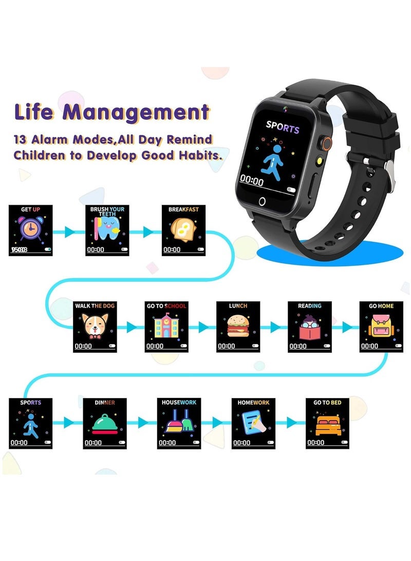 Watch for 4-12 Year-old Kids, Comes with Video, Camera, Music Player Functions and 26 Games (Black) - Image 4