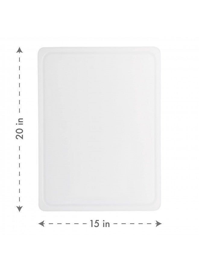 Dexas NSF Polysafe Pastry/Cutting Board with Well, 15 by 20 inches, White - Image 2