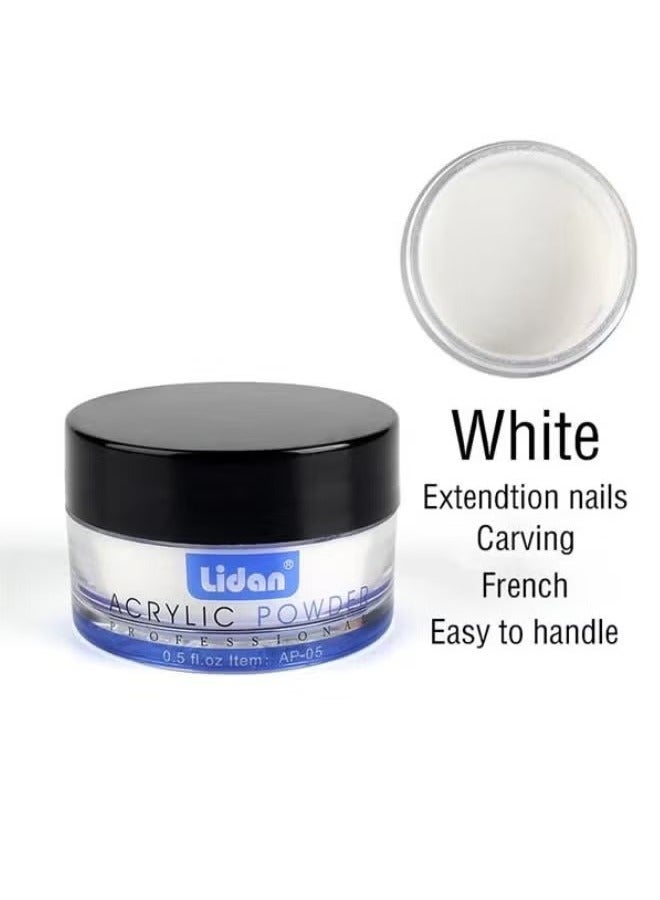 lidan Lidan AP-1 White Acrylic Powder - 14g for Expert Nail Art  - Image 1