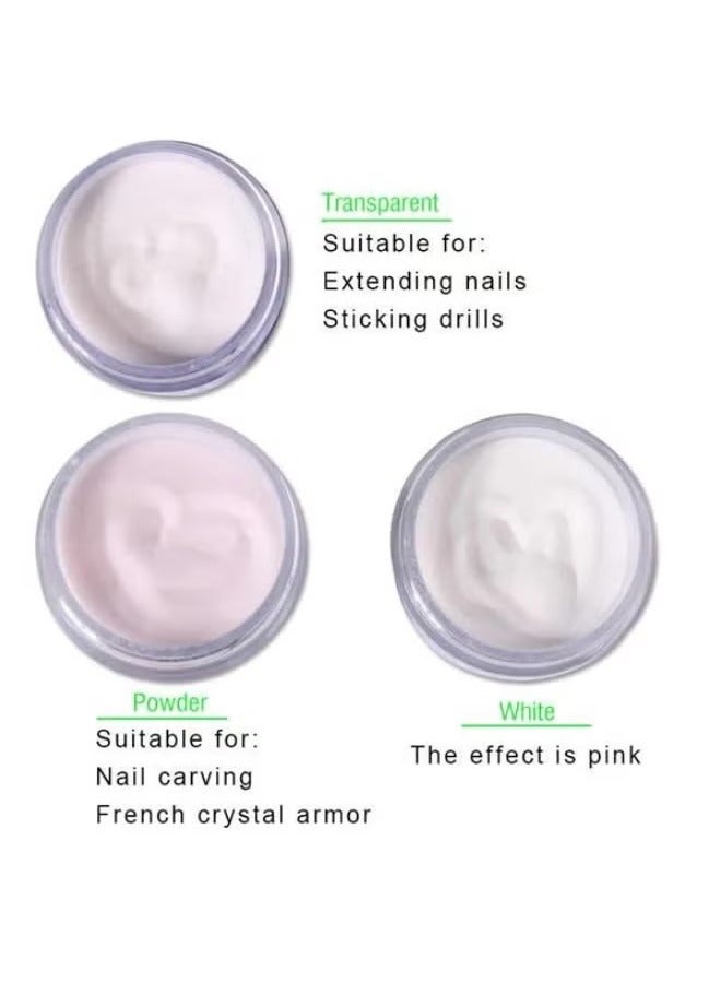lidan Lidan AP-1 White Acrylic Powder - 14g for Expert Nail Art  - Image 3