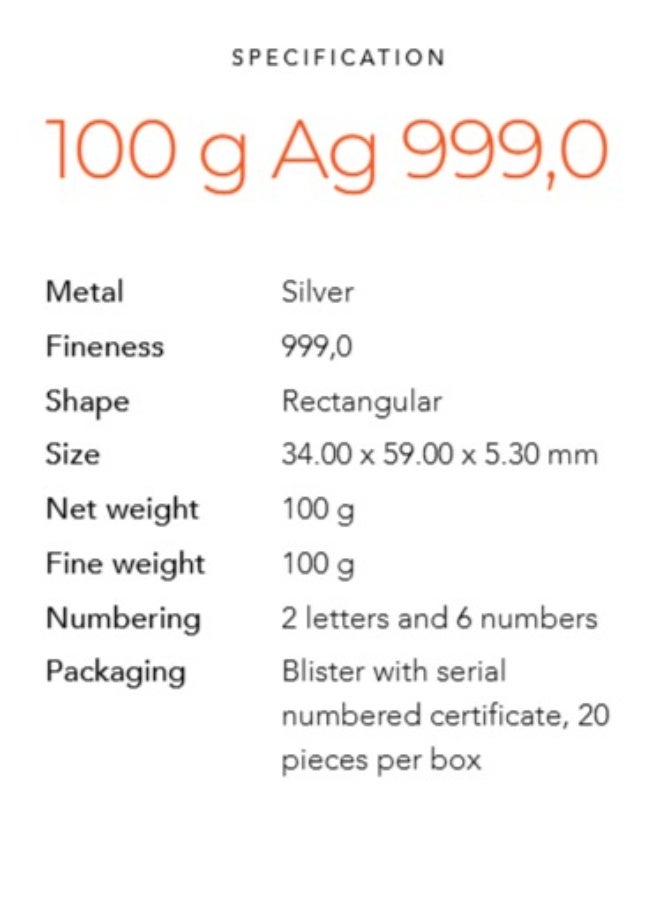 Valcambi Suisse 100g Fine Silver Bar, 999.0 Purity - Image 5