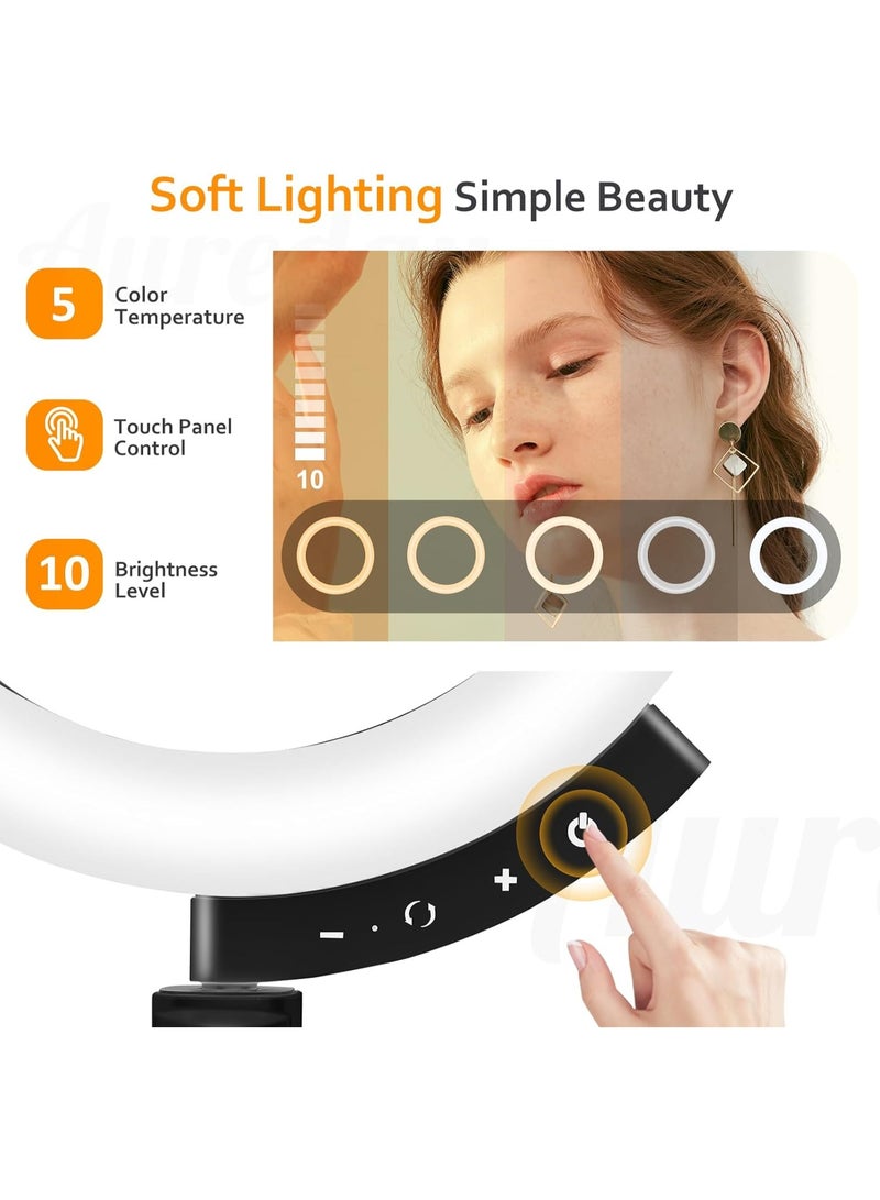 12'' Ring Light with 62'' Tripod Stand and Magnetic Phone Holder, LED Ringlight with Selfie Wireless Remote, Circle Lighting for Video Recording, Makeup, TikTok, Photography - Image 2