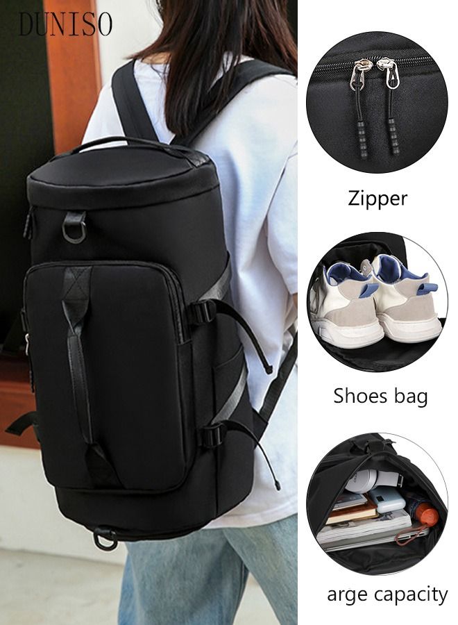 DUNISO Sports Gym Bag with Wet Pocket & Shoes Compartment, Weekender Overnight Bag for Travel Gym Yoga Travel Duffel Bag for Men and Women Lightweight - Image 1