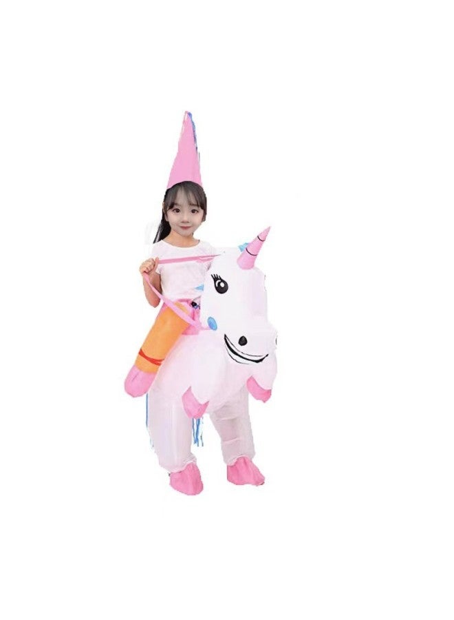 Loquat Unicorn Prop Suit Show Performance Suit Cartoon Animal Inflatable Air Model Suit Unicorn Inflatable Suit-Color:Children's Unicorn 120-140cm - Image 1