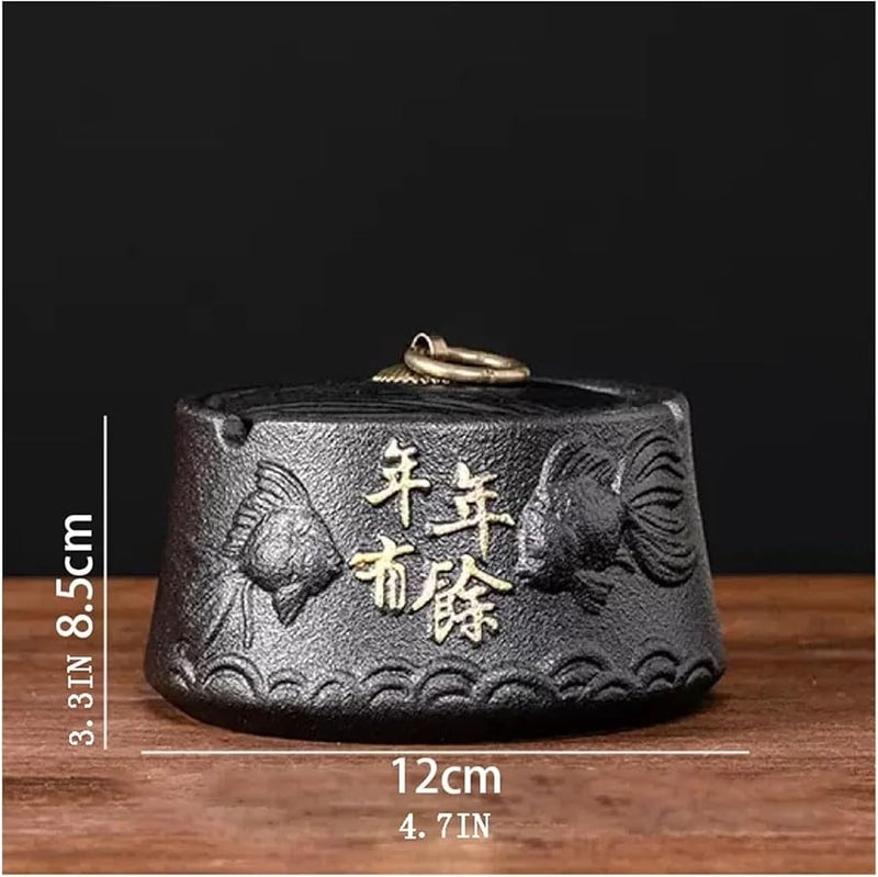 Retro Ceramic Ashtray Hand Frosted Lotus Design Desktop Decor Color B - Image 3