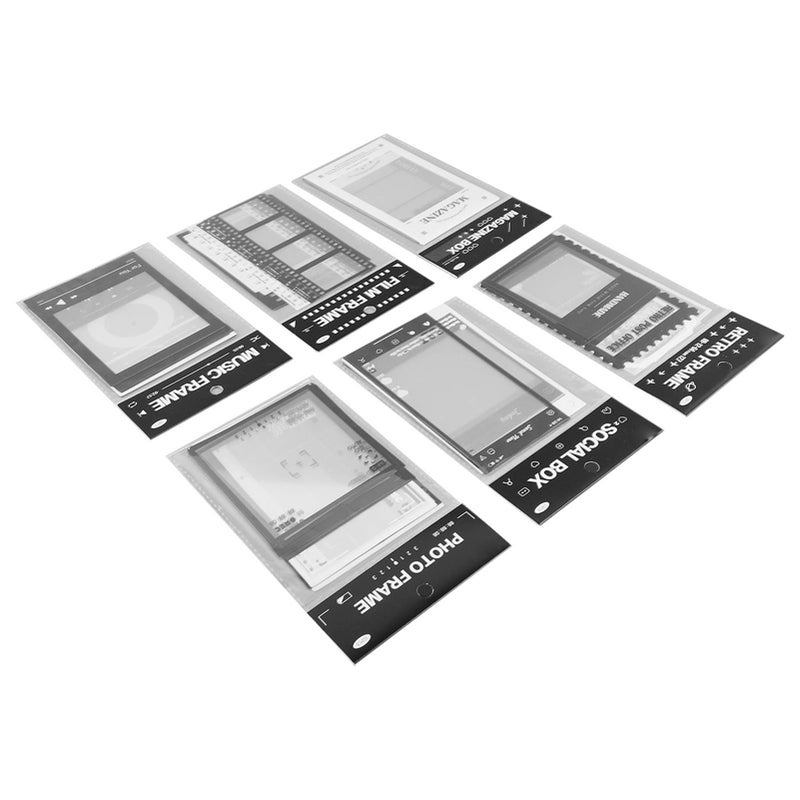 6 Bags Scrapbook Frames Retro Assorted Styles Durable PET for DIY Craft Decoration Photo Frame Stickers for DIY Craft - Image 3