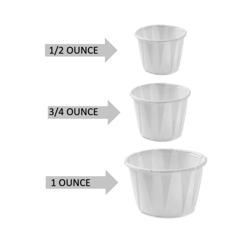 Vakly Paper Souffle Cups 1/2 oz (0.5 oz) (250 Pack) â€“ Disposable Portion & Medicine Cups for Medication, Pills, Condiments, Food Tasting & Dessert Samples - Image 3