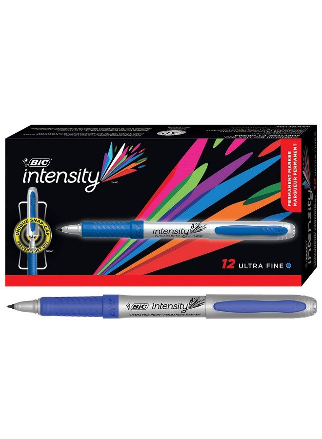 Bic علامة دائمة بنقطة فائقة الدقة 12 زرقاء - Image 1