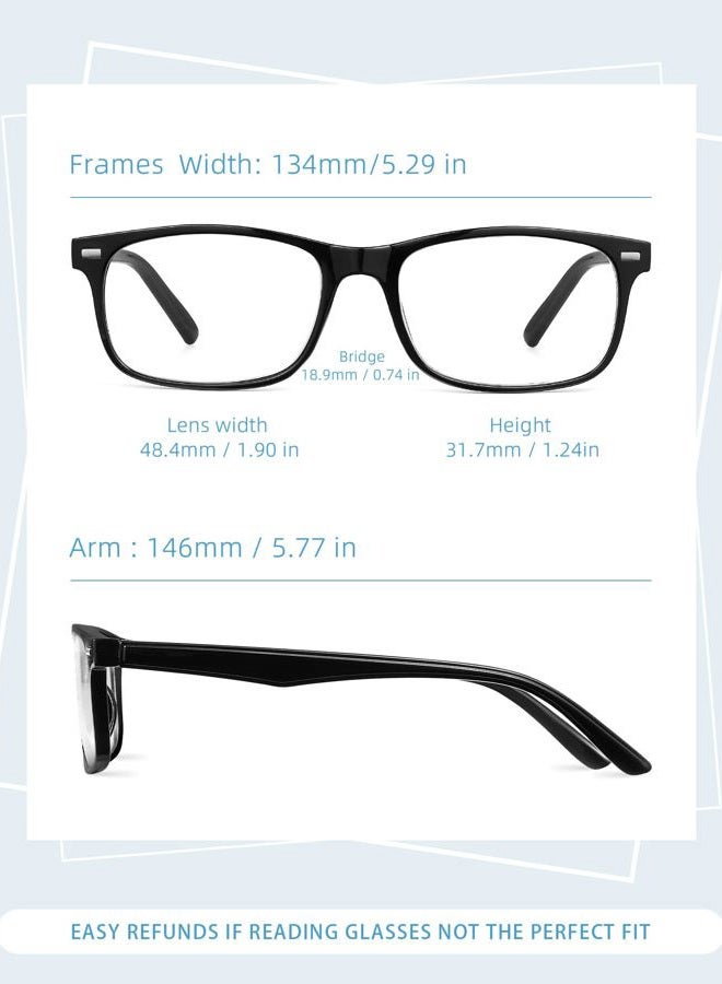 JOLISU 5 Pack Reading Glasses For Women,Spring Hinges, Sturdy and Durable (0.50) - Image 2