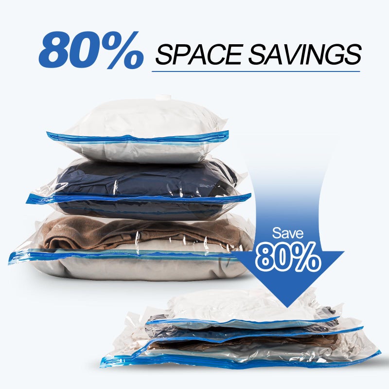 VMstr 15 Pack Travel Vacuum Storage Bags with USB Pump, Vacuum Packing Seal for Luggage and Suitcase, Space Saver for Clothes and Clothing Travel - Image 4