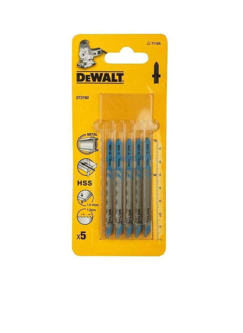 DEWALT Dewalt DT2160 Jigsaw Blades for Metal - 5pcs  - Image 2