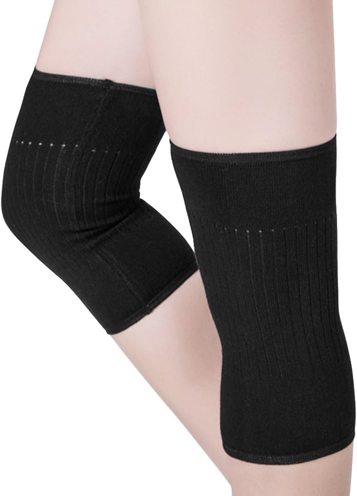 Clobeau Men Women Cashmere Knee Braces Supports Leg Warmer Winter Warm Thermal Wool Cycling Ski Running Knees Brace Pad Thicken Knee Warmers Sleeve Pads 1 Pair - Image 1