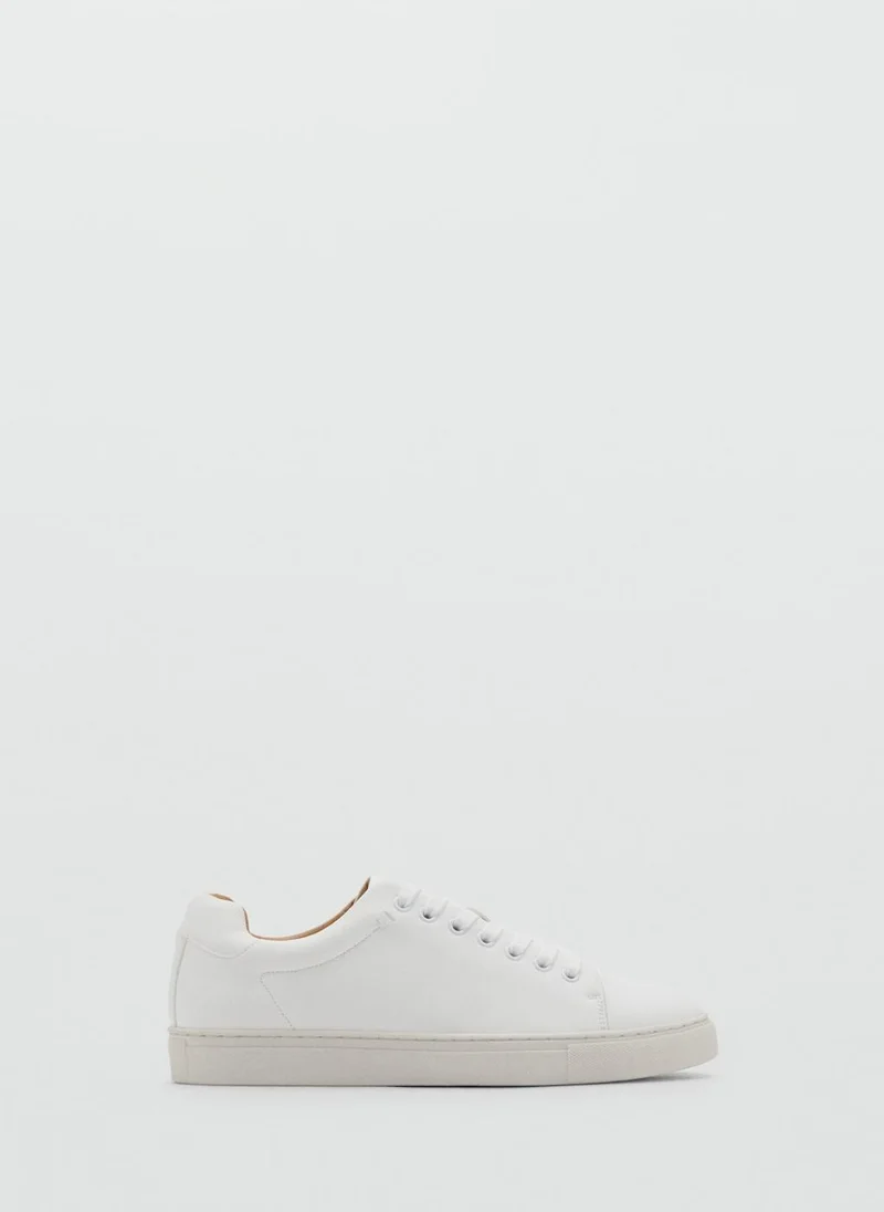 Mango Man Lace-Up Panel Sneakers