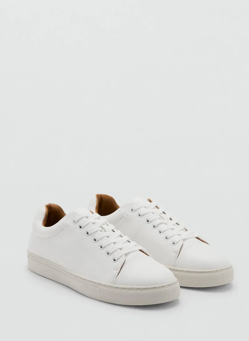 Mango Man Lace-Up Panel Sneakers