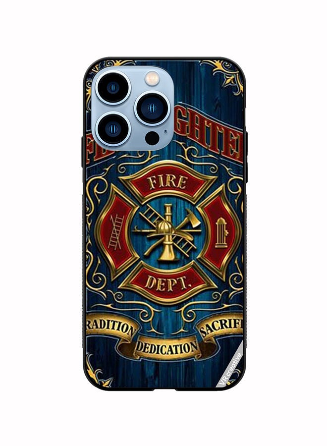 VR CREATIVE Protective Case Cover For Apple iPhone 13 Pro Fire Fighter Design Multicolour - Image 1