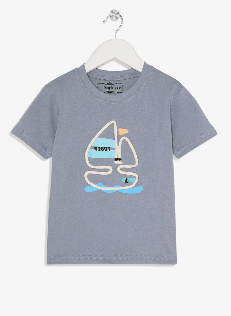 Ripples Boys Tee With Shorts Set