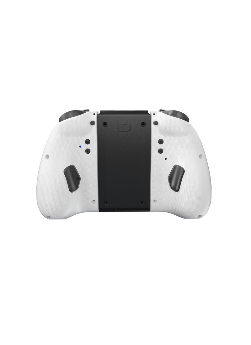 KS47 Wireless Joy Pad Controller for Switch/OLED with 8 Colors Adjustable LED,Hall Effect Joysitck/Back Map on/Turbo(White)