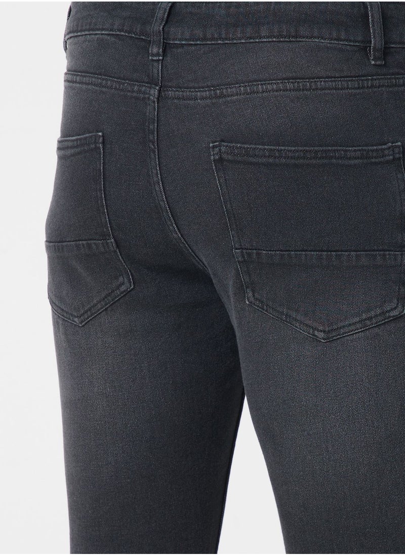 Seventy Five - Slim Fit Washed Jeans - Image 1