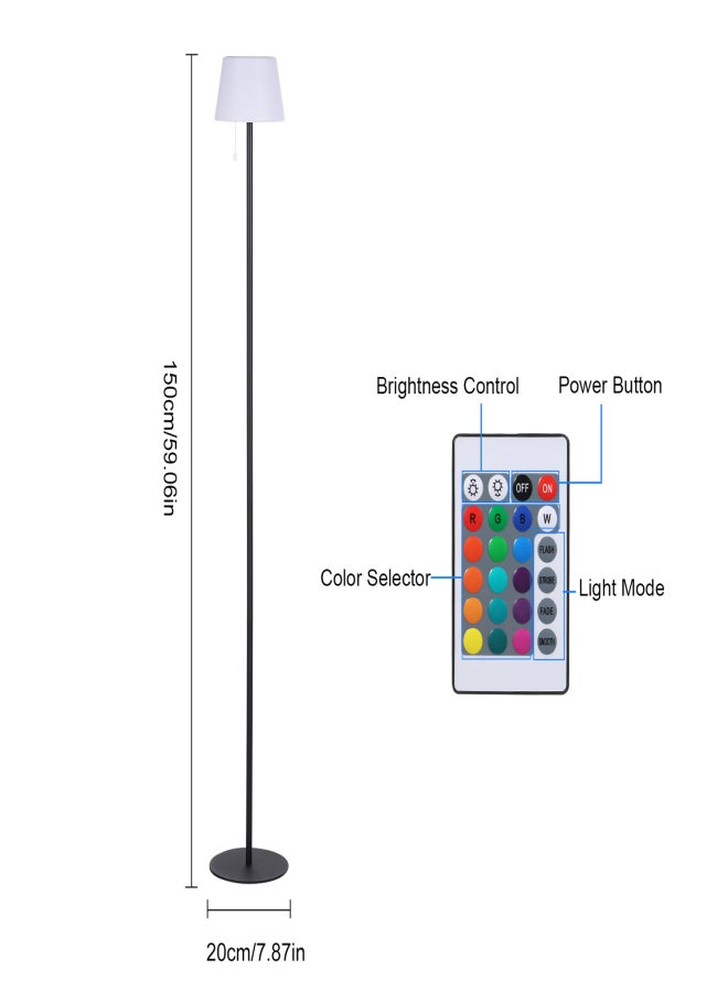 مصباح أرضي LED RGB، مصباح مكتب ملون مع جهاز تحكم عن بعد ومفتاح سحب، مصباح بجانب السرير، مصباح قراءة قابل لإعادة الشحن عبر منفذ USB، مناسب لغرفة المعيشة وغرفة النوم. - Image 4