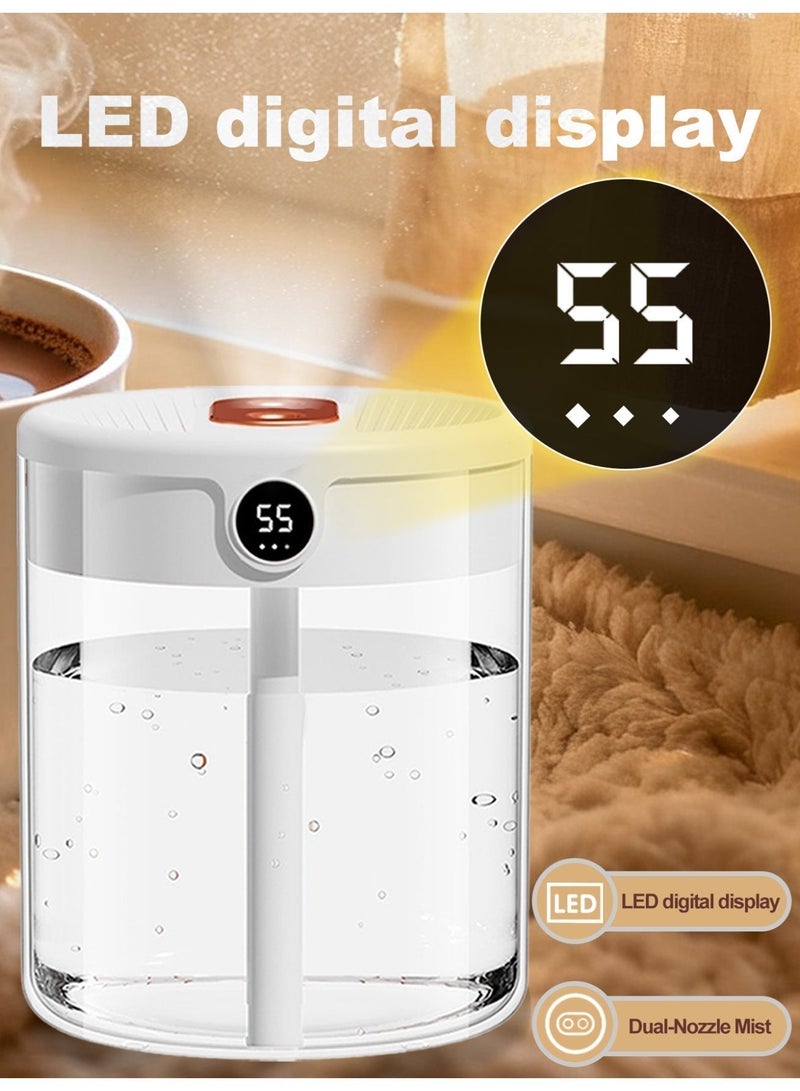 TOPONIEX 2L Air Humidifier with LCD and night Light, home humidifier Comes with 6 Replacement Humidifier Filters, USB Power Household Low Noice Bedroom Office Digital Display Humidifier - Image 5