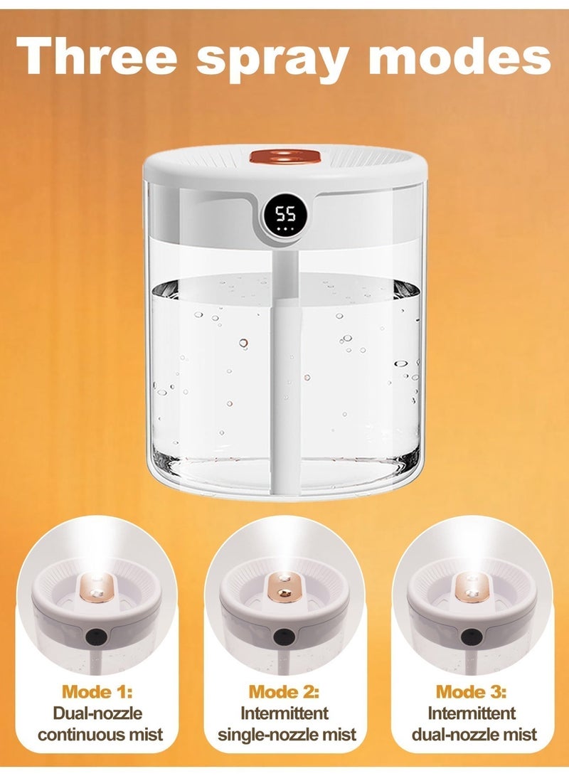 TOPONIEX 2L Air Humidifier with LCD and night Light, home humidifier Comes with 6 Replacement Humidifier Filters, USB Power Household Low Noice Bedroom Office Digital Display Humidifier - Image 3