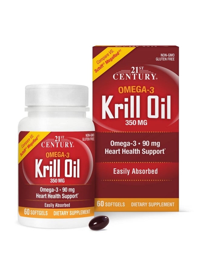 21st Century Krill Oil, 350 mg, 60 Softgels - Image 1