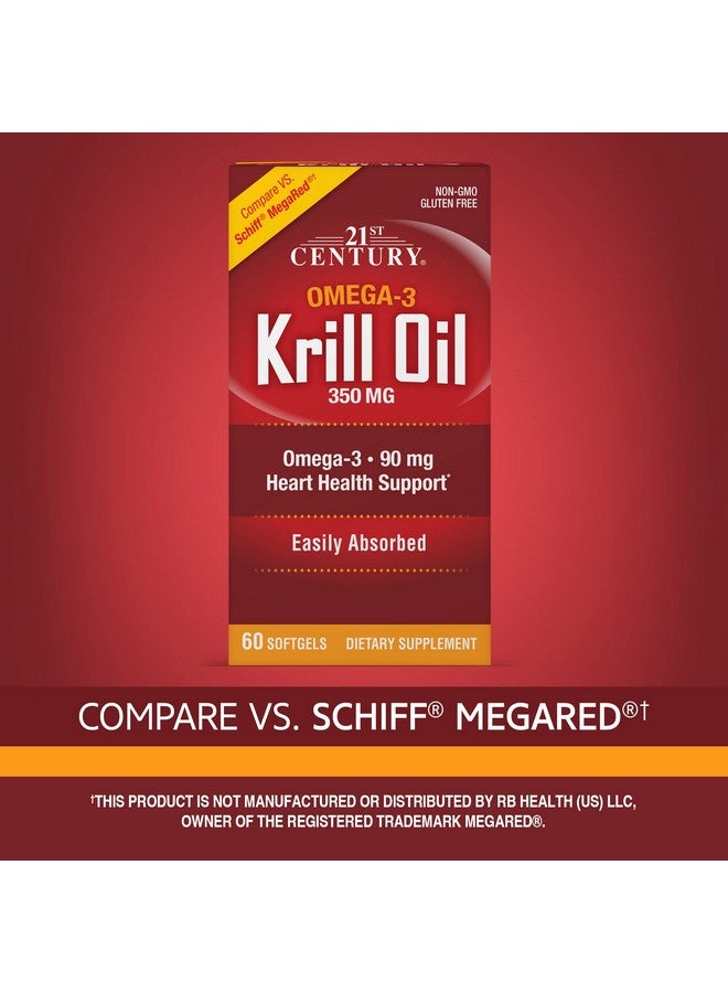 21st Century Krill Oil, 350 mg, 60 Softgels - Image 2
