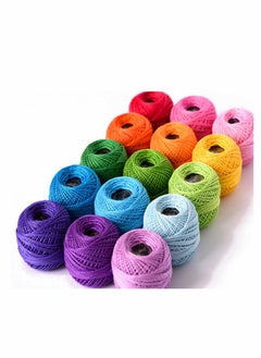 Excefore DELFINO, 15 Colors Crochet Thread with 1.0mm Small Size Crochet Hooks, Including 30pcs Sewing Needles, Threads Cross Stitch Spool Wire Sewing Supplies  - Image 2