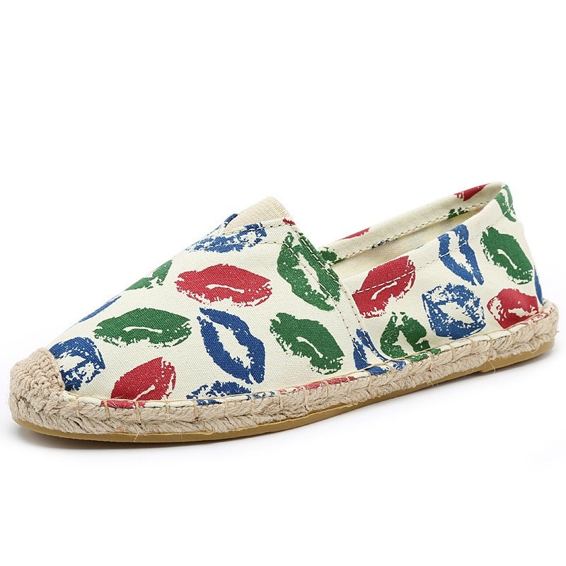Linen Slip-On Fisherman Shoes for Men and Women - Breathable Woven Casual Canvas Shoes, Round Toe, Flat Heel, Unisex, Spring Summer Fall