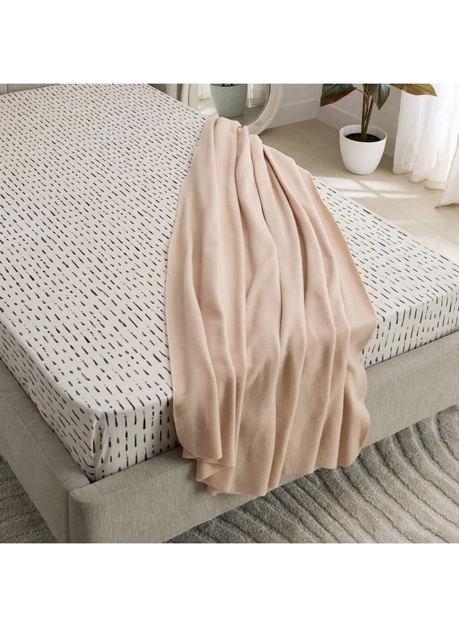 Home Box Atlanta Solid Recycled Polar Fleece Twin Blanket 150 x 200 cm