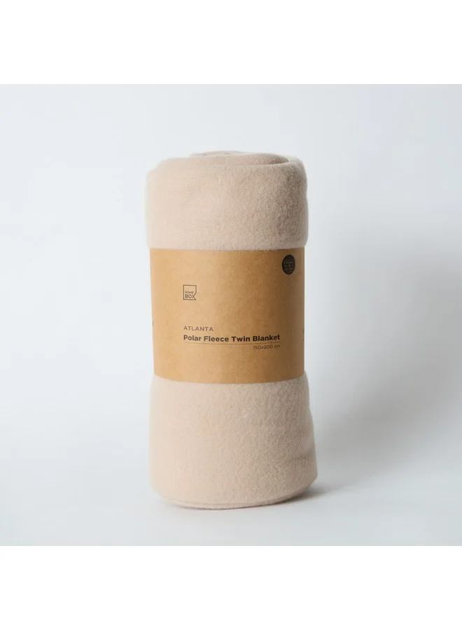 Home Box Atlanta Solid Recycled Polar Fleece Twin Blanket 150 x 200 cm