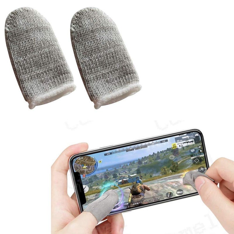 ® Gaming Touchscreen Conductive Fiber Cap Anti-Sweat Breathable Touch Finger Gloves for Mobile Phone Games Better Than PUBG Trigger for All Smartphones