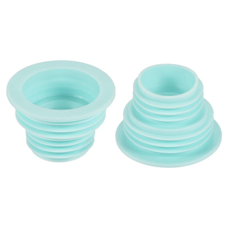 MECCANIXITY MECCANIXITY Drain Pipe Seal Hose Silicone Plug Sewer Sealing Ring Connector for Kitchen Bathroom Pack of 2 Green 