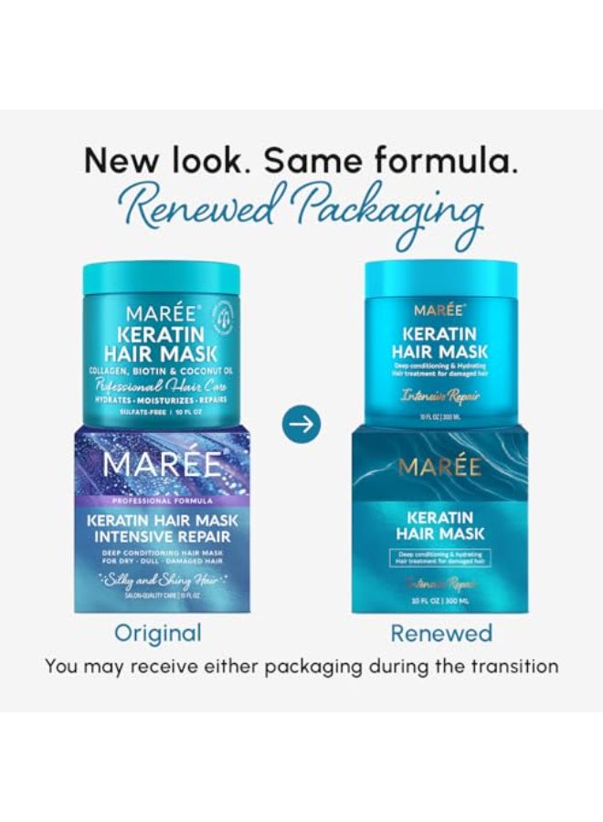 MAREE Deep Conditioning Hair Mask for Damaged Hair Treatment 2 PACK Keratin Hair Care for Hydrating Growth Repair Moisturizing Dry Curly Color Treated Frizzy Tratamiento Mascarilla Para Cabello - Image 3