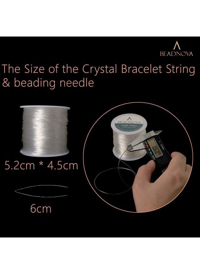 BEADNOVA (0.6mm) - 0.6mm Bracelet String Clear Craft Wire Stretch String Cord for Jewellery Making Beading Thread Elastic String Cord (100m) - Image 2
