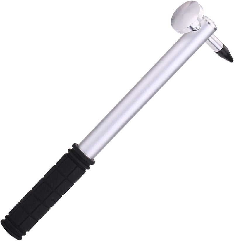 Car Body Dent Repair Aluminium Alloy Knockdown Tap Down Hammer, Dent Repair Tool with 8 Interchangeable Rubber Heads, Textured Handle for Non - Slip Grip, Professional Au - Image 3
