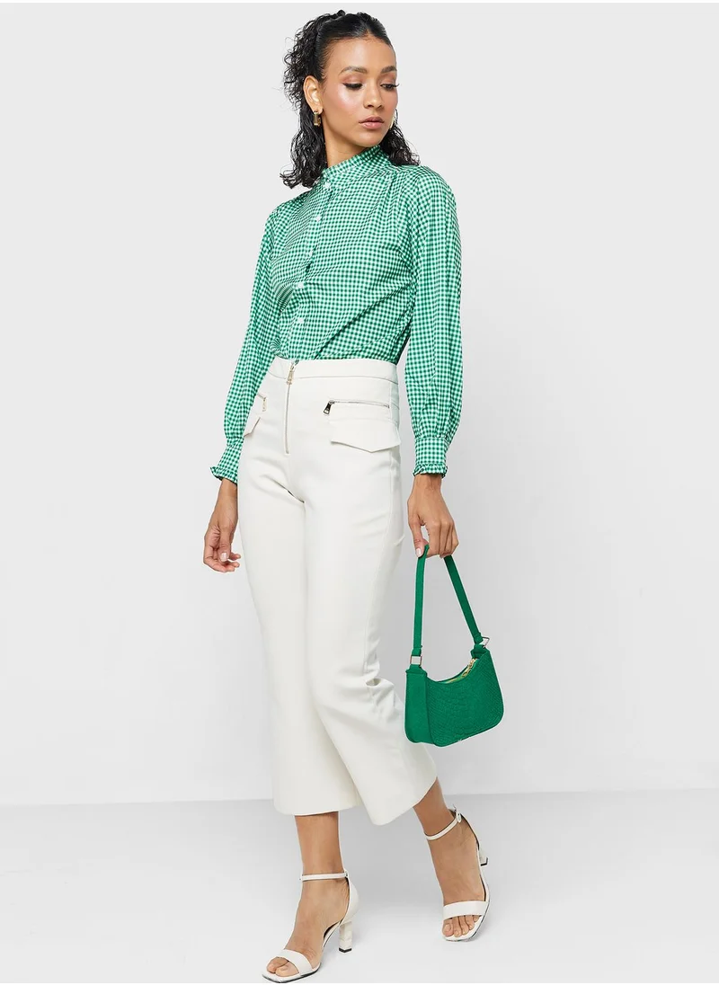 ELLA Checkered Button Down Shirt