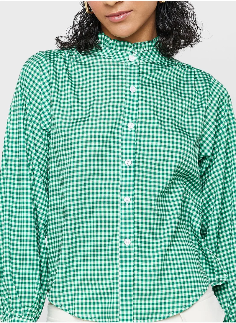 ELLA Checkered Button Down Shirt