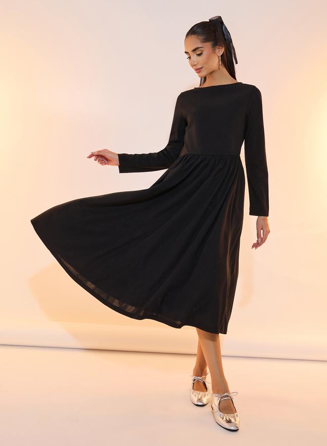 Take Two Gathered Waist Midi Dress - Image 1